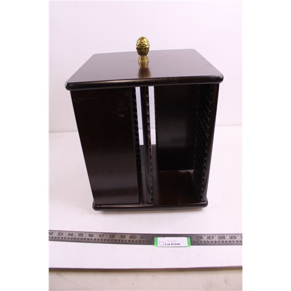 The Bombay Company CD Wood Turn Stand - Holds 64 Disks - 15" Tall