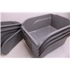 Image 3 : (11) Nestable Plastic Bins - 4 Sizes - Largest 12.5" x 15.5" x 6"