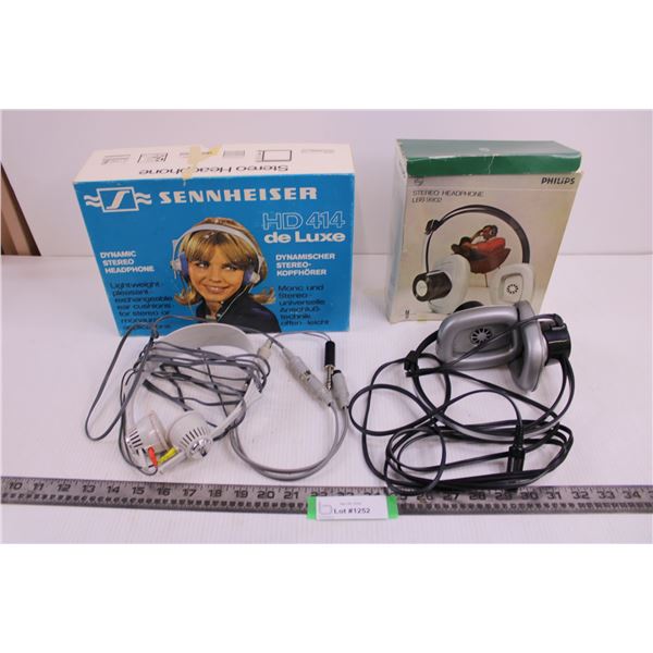 (2) Headphones - Sennheiser HD414, Philips LBB9902