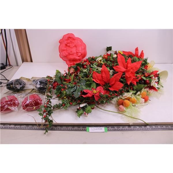 Santa Jello Mold, Assorted Christmas Decor