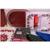 Image 3 : Assorted Christmas Themed Table Linens (Placemats, Table Cloths, Napkins, Runners, Tree Skirts)