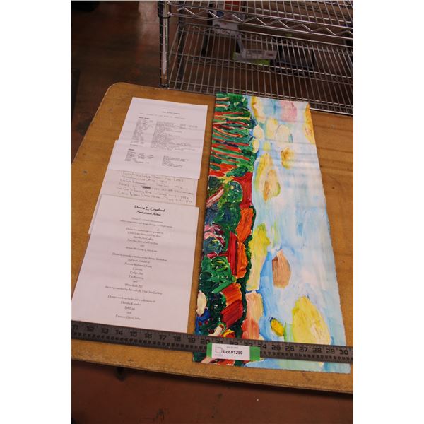 Painting 30" x 11" - Artist : Donna E. Crawford