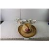Image 1 : Coors Cowboy Hat & (4) Tea Cups and and Cream and Sugar Set