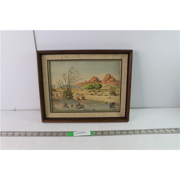 Serratoni Desert Painting- 15" Long x 12" Tall