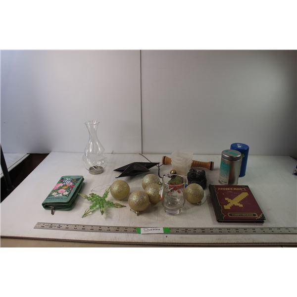 Minecraft Combat Handbook, (2) David's Tea Tins, Misc.