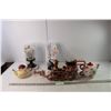 Image 1 : Christmas Lot- Ceramic Train, Candle Decorations, Misc.