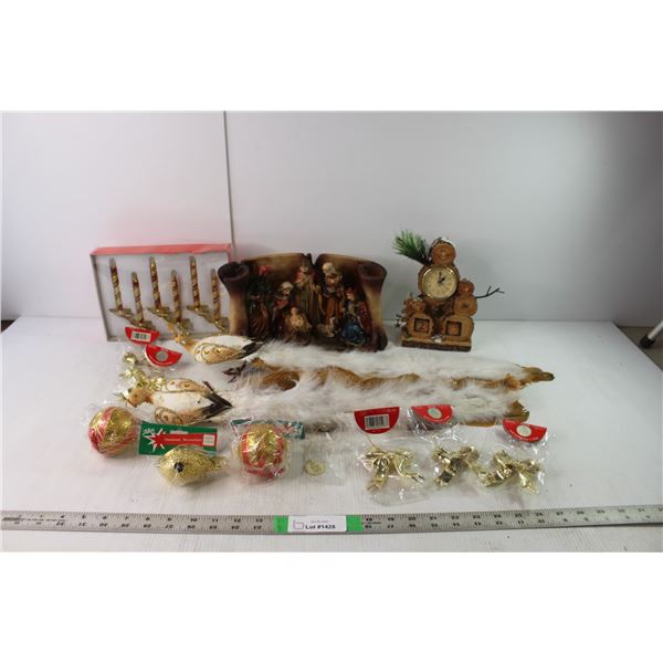 Christmas Lot- Nativity Scene, Ornaments, Misc.