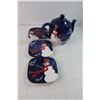 Image 3 : Christmas Lot- Teapot Set, Hot Plates, Misc.