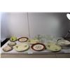 Image 1 : Dish Set- Plates, Glass Bowls, Misc.