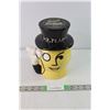 Image 1 : Planters Mr. Peanut Ceramic Jar Approx. 9" Tall x 6" Wide