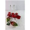 Image 3 : Christmas Lot- Tree Ornaments, Lead Crystal Salt & Pepper Shaker