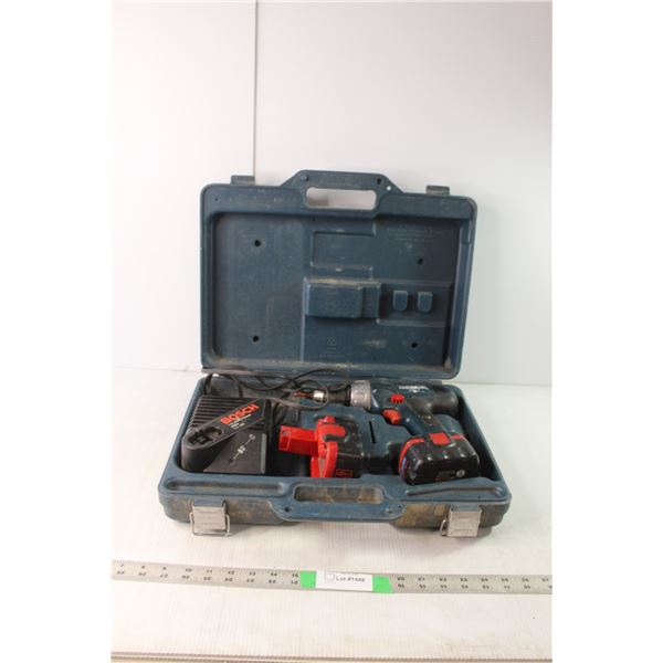Bosch 1/2" 2- Speed Drill Cordless, Charger & (2) Batteries- Working