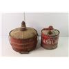 Image 2 : (2) Vintage Metal Gas Cans