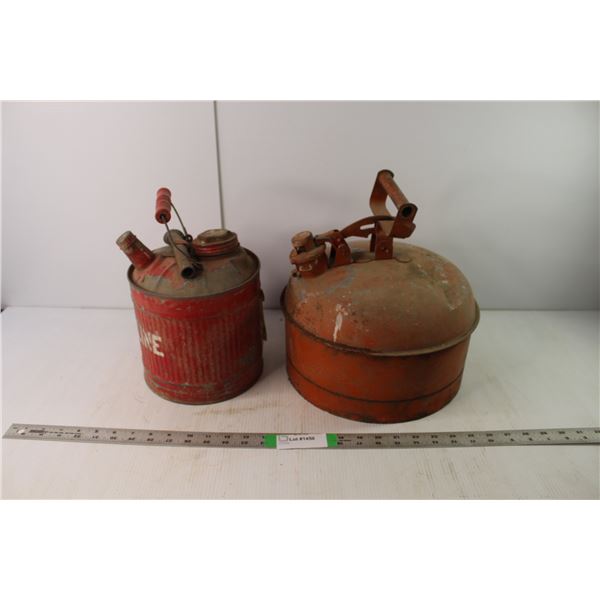 (2) Vintage Metal Gas Cans