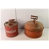 Image 2 : (2) Vintage Metal Gas Cans