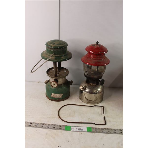 (2) Vintage Coleman Lanterns - Red One Marked 12/55