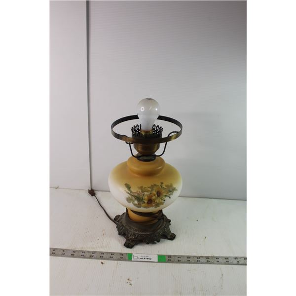 Vintage Hurricane Lamp- No Shade, Bulb Not Included 13" Tall