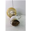 Image 3 : Vintage Hurricane Lamp with Shade, No Bulb 21" Tall