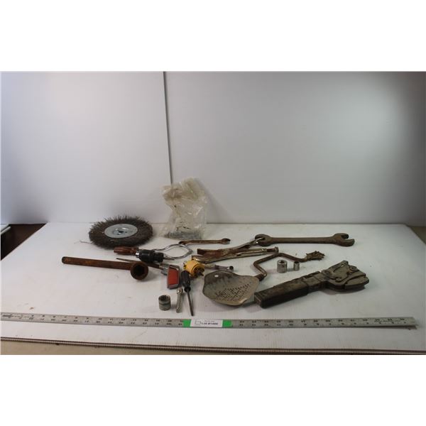 Vintage Tools- Vice Grip, Wire Wheel, Misc.