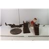 Image 1 : Gymnastics Santa Clause, (2) Boot Jacks, Camp Stove Toaster, Antique Pacific Rim Tool