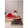 Image 2 : (2) Tree Skirts, Tablecloth, Misc.