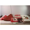 Image 1 : (3) Tree Skirts, Tablecloth Misc. Christmas Items