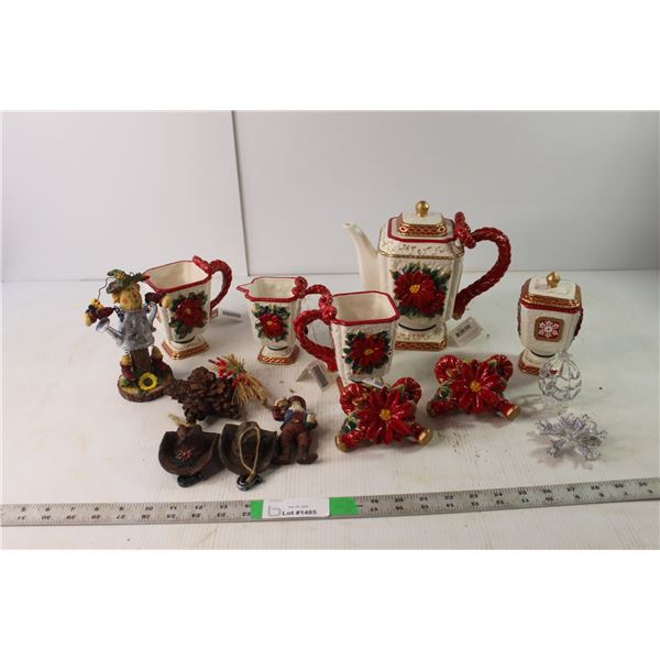 Christmas Ornaments & Christmas Tea Set