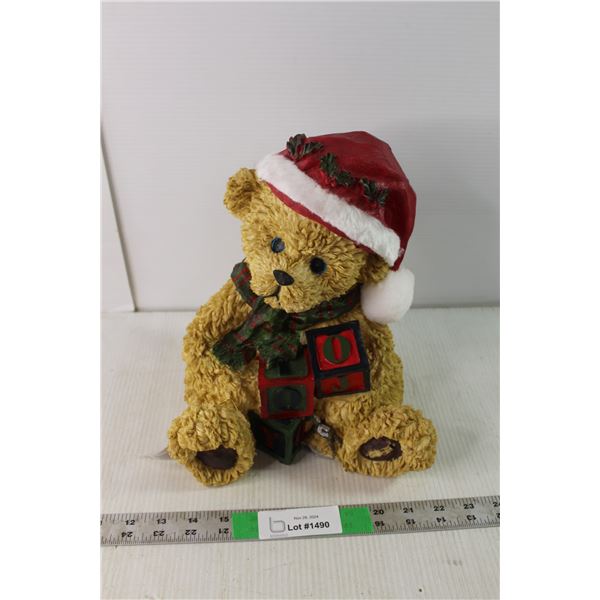 10" Tall Christmas Teddy Bear Figurine