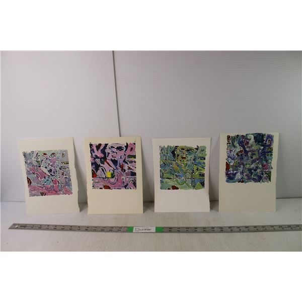 (4) Donna Crawford Acrylic Paintings