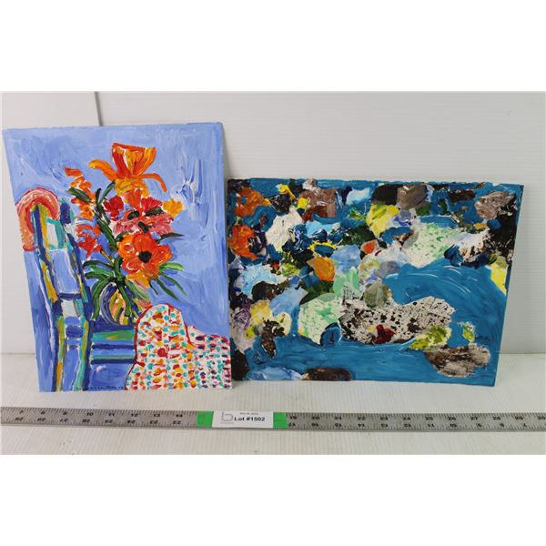 (2) Donna Crawford Acrylic Paintings