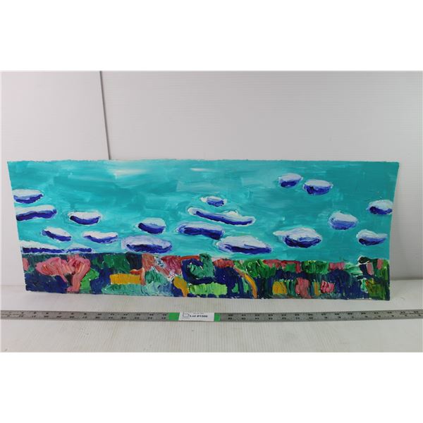 Donna Crawford Acrylic Painting, 30" Long