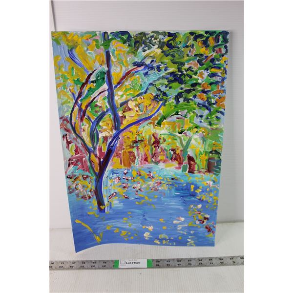 Donna Crawford Acrylic Painting, 20" Tall