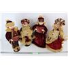 Image 1 : (4) Christmas Forever Season Greetings Christmas Carolling Dolls, All Approximately Around 15.5'' Ta