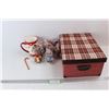 Image 1 : Lot Of Various Christmas Items, Ceramic Candy Cane Ornament, Snowman Coffee Cup, Gift Box, 10.5'' x 