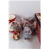 Image 3 : Lot Of Various Christmas Items, Ceramic Candy Cane Ornament, Snowman Coffee Cup, Gift Box, 10.5'' x 