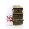 Image 1 : (3) Gift Boxes, (9) Candy Cane Themed Candles