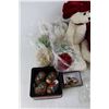 Image 2 : Gift Box, 10.5'' x 14'' x 6.5'', Various Christmas Tree Decorations, Misc.