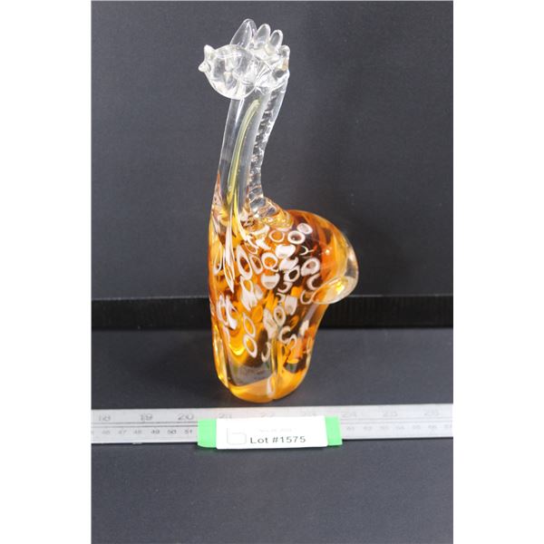 Blown Glass Giraffe Ornament- 9.5'' Tall