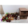 Image 1 : (2) Gift Boxes, 10'' x 14'' x 6.5'' , Various Christmas Ornaments