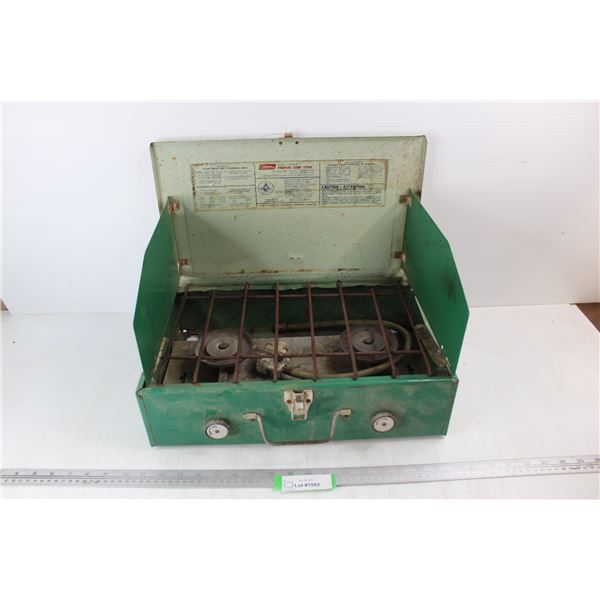 Coleman Vintage Mental Propane Camp Stove, 17'' x 11.5'' x 5'' - As Is