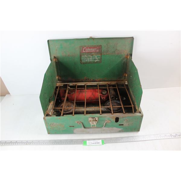 Coleman Vintage Mental Propane Camp Stove, 17'' x 11.5'' x 5'' - As Is