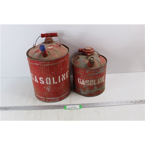 (2) Vintage Metal Gasoline Cans