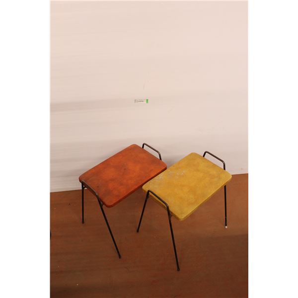 *(2) Vintage Stacking Stools