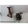 Image 1 : Metal 3 Legged Jack Stand, Hand Crank Winch- Both As Is