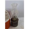 Image 3 : Vintage CN Railway Kerosene Lamp w/ Chimney, Plastic Liquid Cooler Like Container