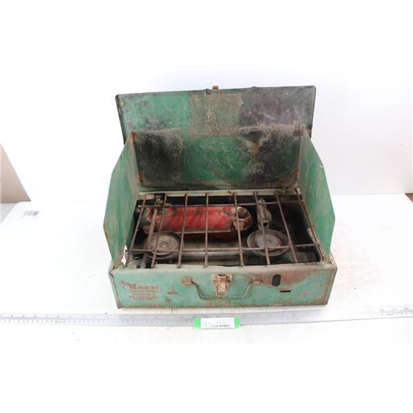 Coleman Vintage Mental Propane Camp Stove, 17'' x 11.5'' x 5'' - As Is