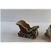 Image 3 : (2) Porcelain Christmas Sled Planters