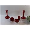 Image 3 : Christmas Gift Bags, Porcelain Bowls and Red Glass Candle Holders & Serving Dishes