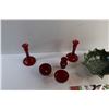 Image 4 : Christmas Gift Bags, Porcelain Bowls and Red Glass Candle Holders & Serving Dishes
