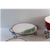 Image 3 : Wired Racks, Christmas Serving Bowl and Porcelain Plates